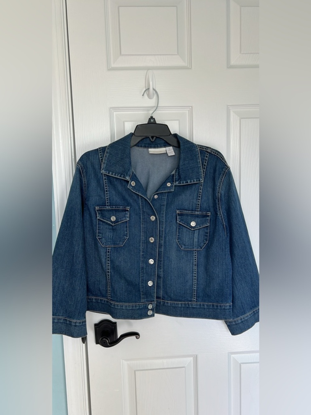 Chico's Dark Blue Denim Jacket - Women